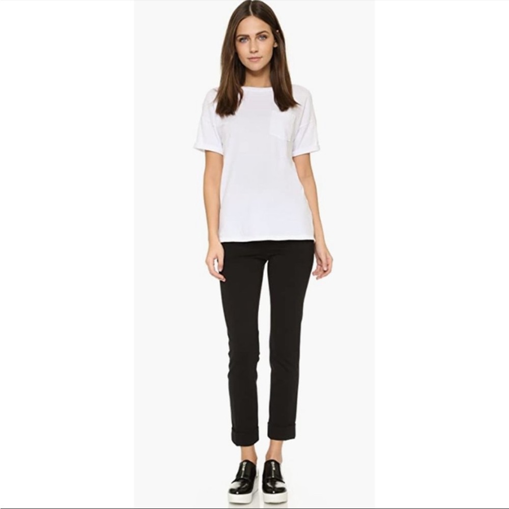ATM Black Cotton Tapered Leg Trouser Pant 4